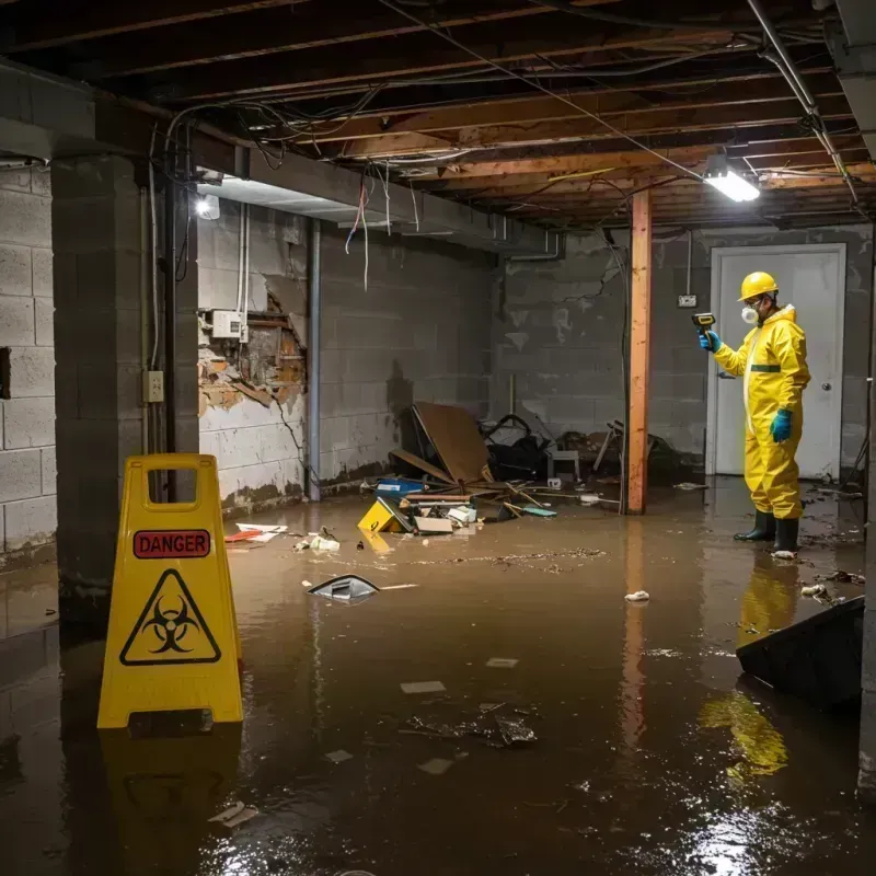 Flooded Basement Electrical Hazard in Northwest Arctic Borough, AK Property